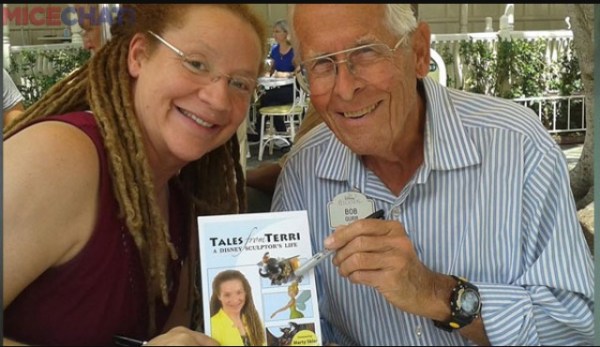 Terri with her book and Disney Legend Bob Gurr! Bob won't be attending the lunch. Photo Credit MiceChat.com
